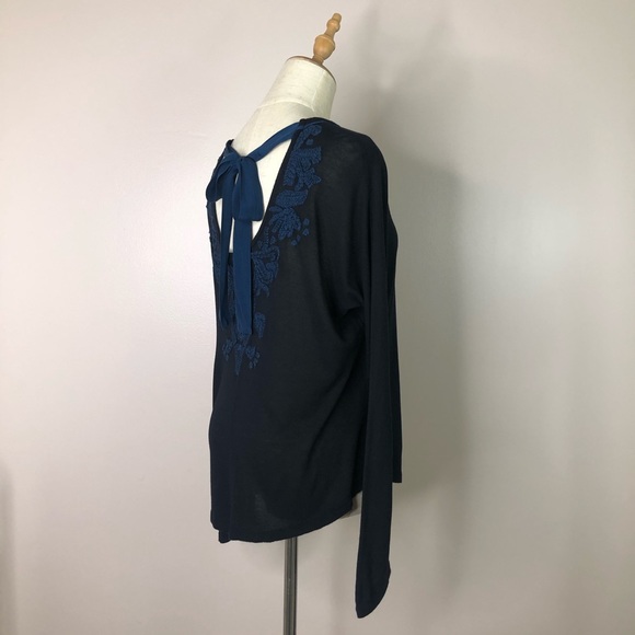 Anthropologie l Akemi + Kin Open Tie Back Shirt S - Picture 5 of 12